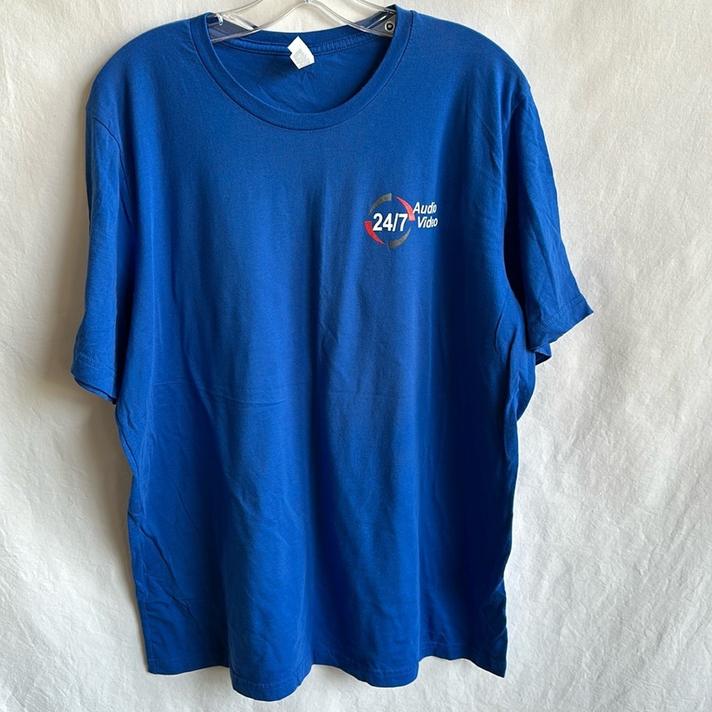 Canvas blue 24/7 Audio Video T-shirt, size XL